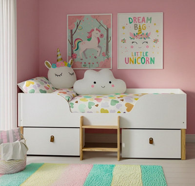 Nöa & Nani Noa & Nani Kids Cabin Bed Captains Shorty Low Midsleeper With Storage In White Arvid from B&Q