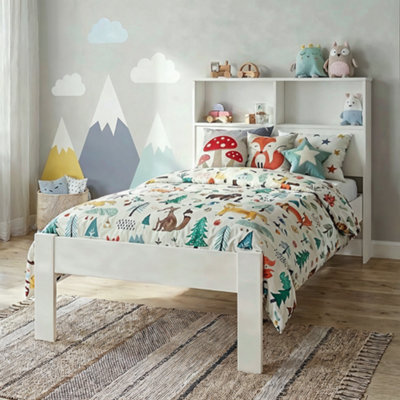 Nöa & Nani Noa & Nani Joni Single Bed Wooden With Storage 3Ft White Suitable For KidsTeenagersAdults