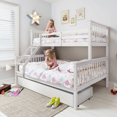 Nöa & Nani Noa & Nani Hanna Triple Bunk Bed With Flo Pull Out Trundle In White