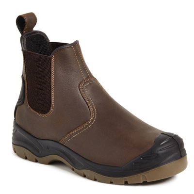 Apache Ap715Sm Safety Dealer Work Boots Brown (Sizes 5-13) from B&Q