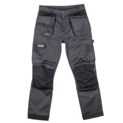 Apache Ats 3D Stretch Trade Work Trousers - 30R Grey