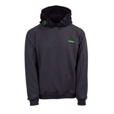 Apache Kingston Grey & Black Men's Hooded Sweatshirt Large from B&Q