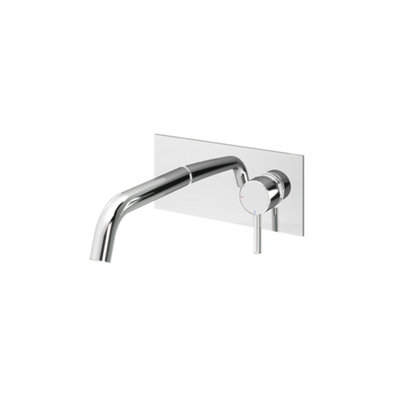 Aquadry Oria Chrome Effect Wall Mono Mixer Tap from B&Q