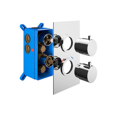 Aquadry Oria ½ Turn 2 Outlet Chrome Effect Concealed Diverter Shower Mixer from B&Q
