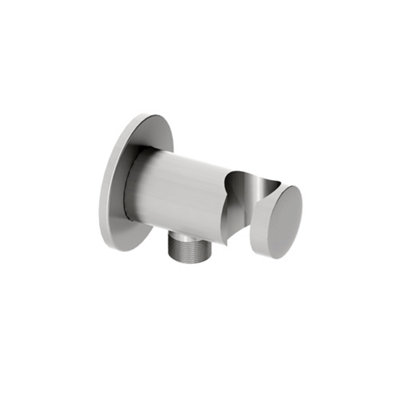 Aquadry Oria Chrome Wall Outlet & Holder from B&Q