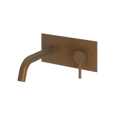 Aquadry Oria Standard Bronze Effect Round Wall Tap from B&Q