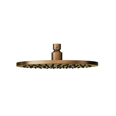 B&Q -  Oria Bronze Effect Single-Spray Pattern Fixed Shower Head250mm