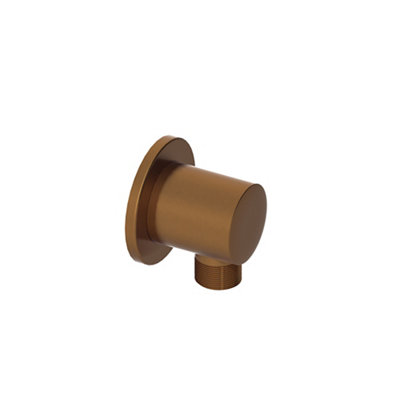 Aquadry Oria Brushed Bronze Effect Wall Outlet from B&Q