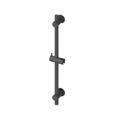 Aquadry Oria Black Matt Straight Shower Riser Rail78.8Cm from B&Q