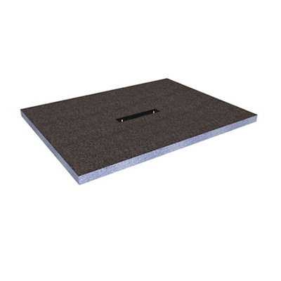 Aquadry Rectangular Centre Drain Shower Tray (L)1400mm (W)900mm (H) 30mm from B&Q