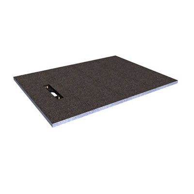 Aquadry Square End Drain Shower Tray (L)1000mm (W)1000mm (H) 30mm from B&Q