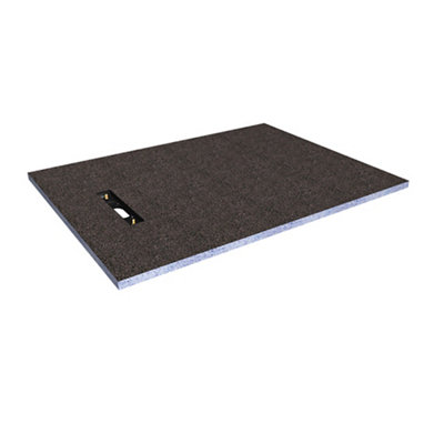 Aquadry Rectangular End Drain Shower Tray (L)1200mm (W)900mm (H) 30mm from B&Q