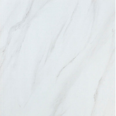 Aquadry 1 Panel Polyvinyl Chloride (Pvc) Wall Panel Kit (L)2400mm (W)1000mmWhite Marble Effect from B&Q