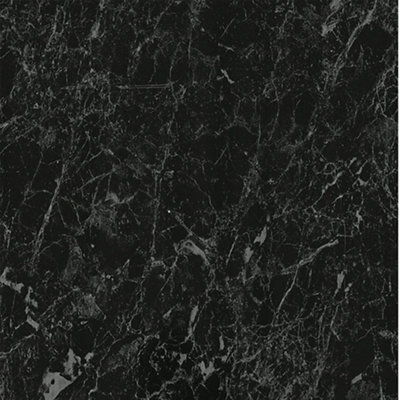 Aquadry 1 Panel Polyvinyl Chloride (Pvc) Wall Panel Kit (L)2400mm (W)1000mmBlack Marble Effect from B&Q