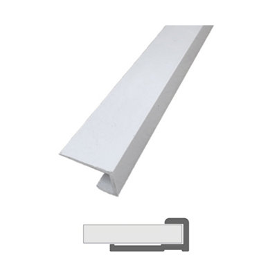 Aquadry Panel Profile (L)2400mm White from B&Q