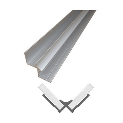 Aquadry Panel Internal Corner Joint (L)2400mm Satin from B&Q