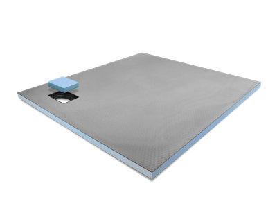 Prowarm Corner Drain Wet Room Shower Tray 1000 X 1000 X 30mm from B&Q