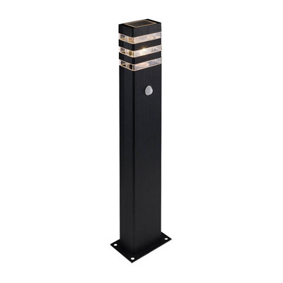 Edit Rio 650 Outdoor Bollard Light With Pir Sensor Black from B&Q
