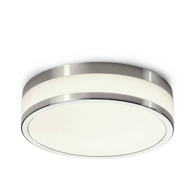 Edit Malakka Led Flush Ceiling Light Chrome from B&Q