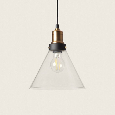 Edit Factory Glass Ceiling Pendant Light Antique Brass from B&Q