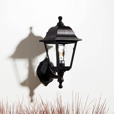 Edit Coastal Sennen Outdoor Lantern Wall Light Black from B&Q