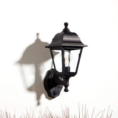Edit Coastal Sennen Outdoor Lantern Wall Light With Dusk To Dawn Sensor Black from B&Q