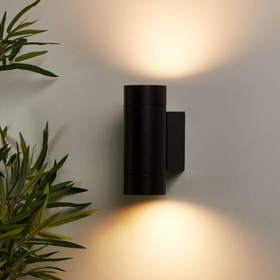 Edit Hamilton Up & Down Outdoor Wall Light Black from B&Q