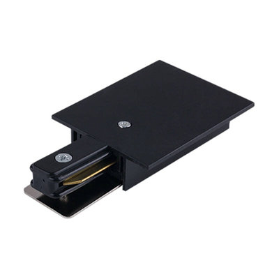 Edit Recessed 1 Circuit Track Power End Cap Black from B&Q
