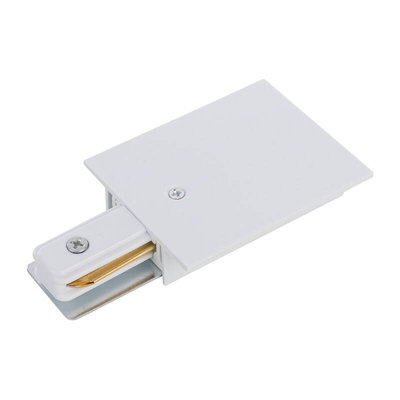 Edit Recessed 1 Circuit Track Power End Cap White from B&Q