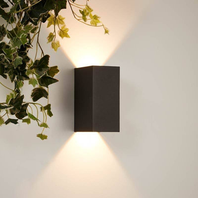 Edit Galway Led Outdoor Up & Down Wall Light Anthracite from B&Q