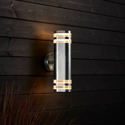 Edit Coastal Bonnie Outdoor Up & Down Wall Light Galvanised Steel from B&Q