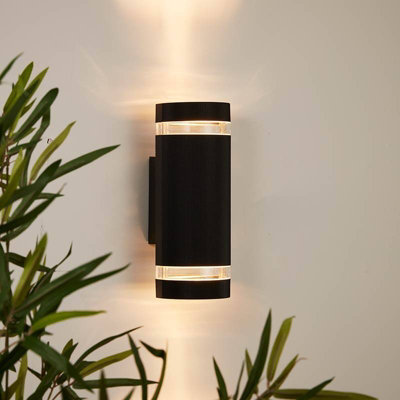 Edit Northill Outdoor Up & Down Wall Light Black from B&Q