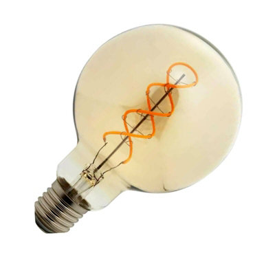 Envirolight 4W Dimmable 320Lm Led Spiral Decorative Filament 95mm Globe BulbScrew Cap  2200K Candlelight from B&Q