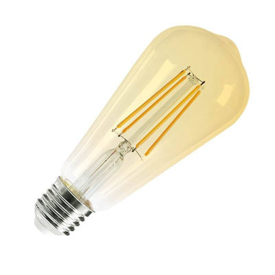 Envirolight 4W Very Warm White Dimmable 470Lm Led Decorative Filament Amber Squirrel Cage Bulb  2200K Candlelight from B&Q
