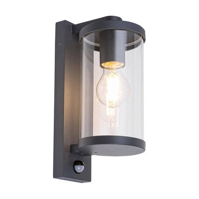 Edit Silistra Outdoor Wall Light With Pir Sensor Anthracite from B&Q