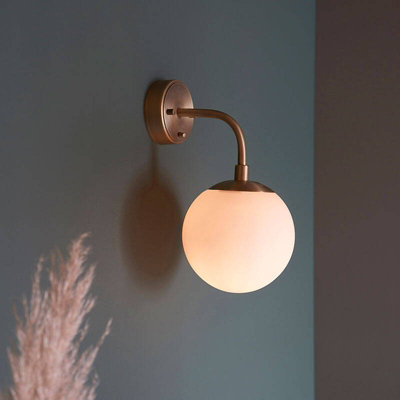 Luxia Greenwich Wall Light Gold from B&Q