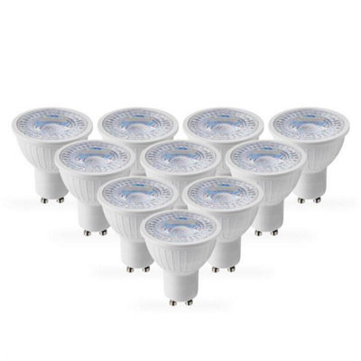 Envirolight 5W Dimmable Led Gu10 BulbPack Of 10Flood Beam  4000K Daylight from B&Q