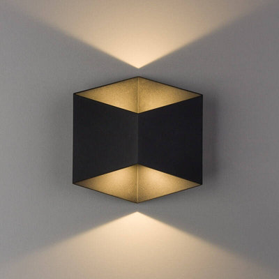 Edit Stark Ip54 Led Up & Down Wall Light Black from B&Q