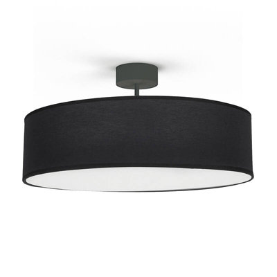 Edit Violet Flush Ceiling Light Black from B&Q