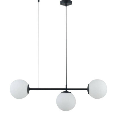 Edit Perry 3 Light Bar Ceiling Pendant Light Black from B&Q