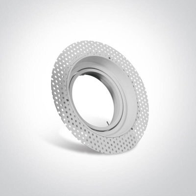 Selected By Us Cosmic Round Ar111 Gu10 Trimless Recessed Fixed Downlight White from B&Q
