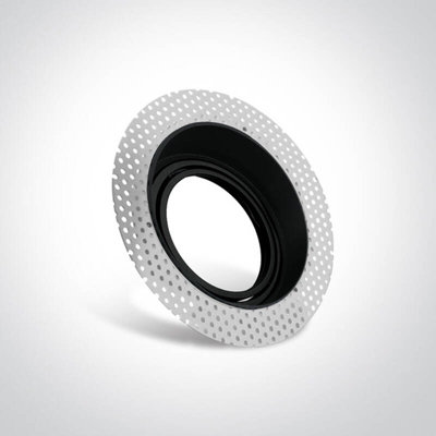 Selected By Us Cosmic Round Ar111 Gu10 Trimless Recessed Fixed Downlight Black from B&Q