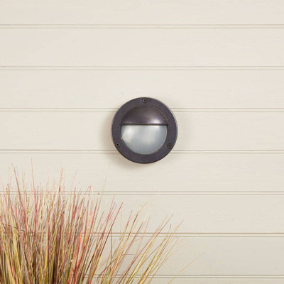 Portwest Westport Coastal Reef Outdoor Flush Wall Light Oxidised Black from B&Q
