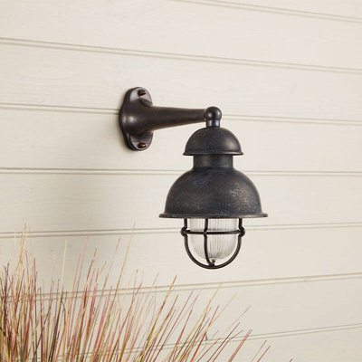 Portwest Westport Coastal Margate Outdoor Wall Light Oxidised Black from B&Q