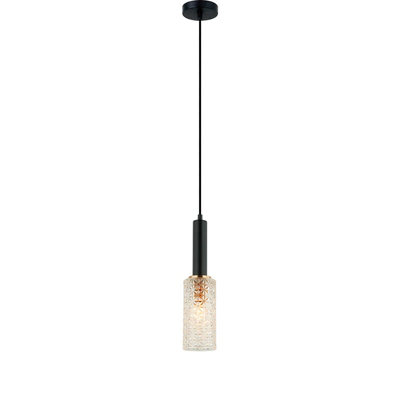 Edit Lira Ceiling Pendant Light Black from B&Q