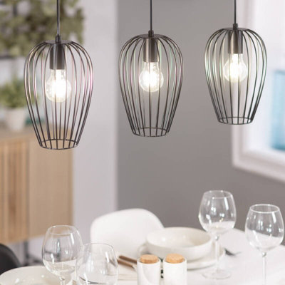 Edit Telmi 3 Light Bar Ceiling Pendant Light Black from B&Q