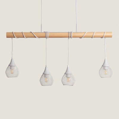 Edit Monah 4 Light Bar Ceiling Pendant White from B&Q
