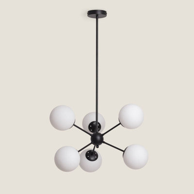 Edit Balts 6 Arm Ceiling Pendant Light Black from B&Q