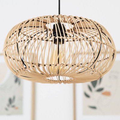 Edit Awara Rattan Ceiling Pendant Light Natural from B&Q