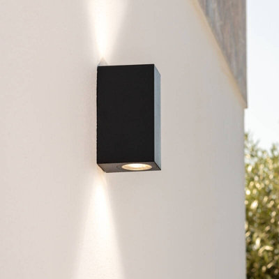 Edit Miseno Outdoor Up & Down Wall LightBlack from B&Q